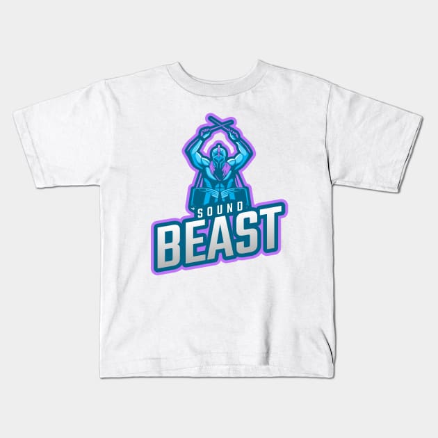 Sound Beast Spartan Drummer Kids T-Shirt by Tip Top Tee's